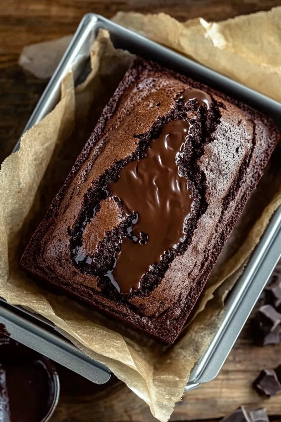 Hot Fudge Brownie Bread
