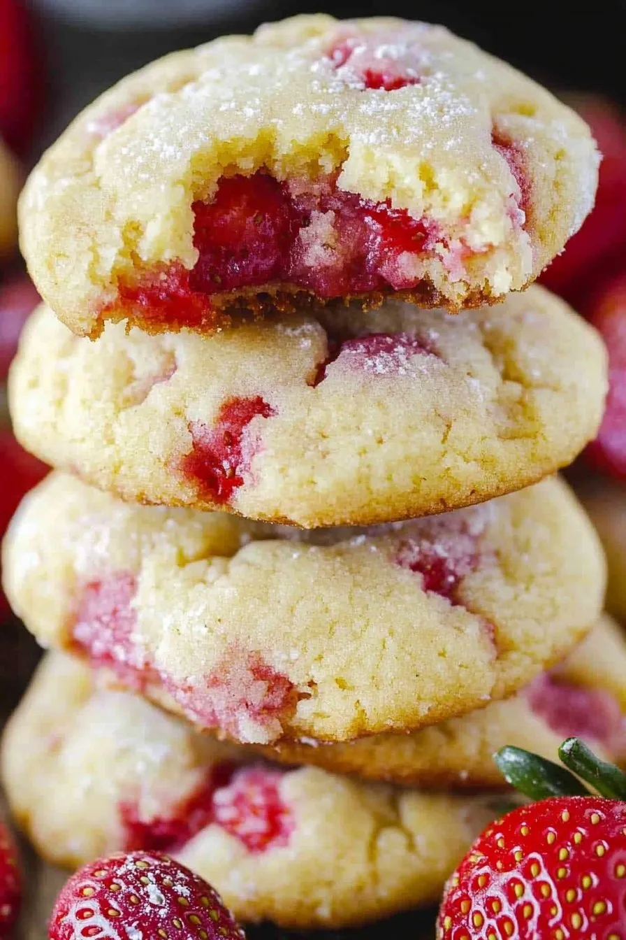 Cream Cheese Strawberry Cookies