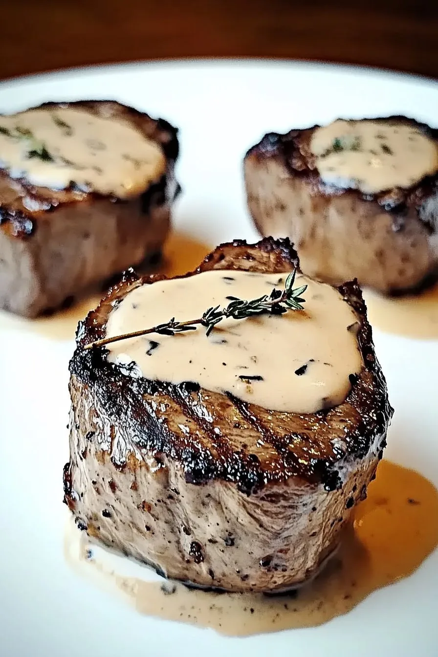 Steak with Haunted Bourbon Garlic Cream Sauce Recipe