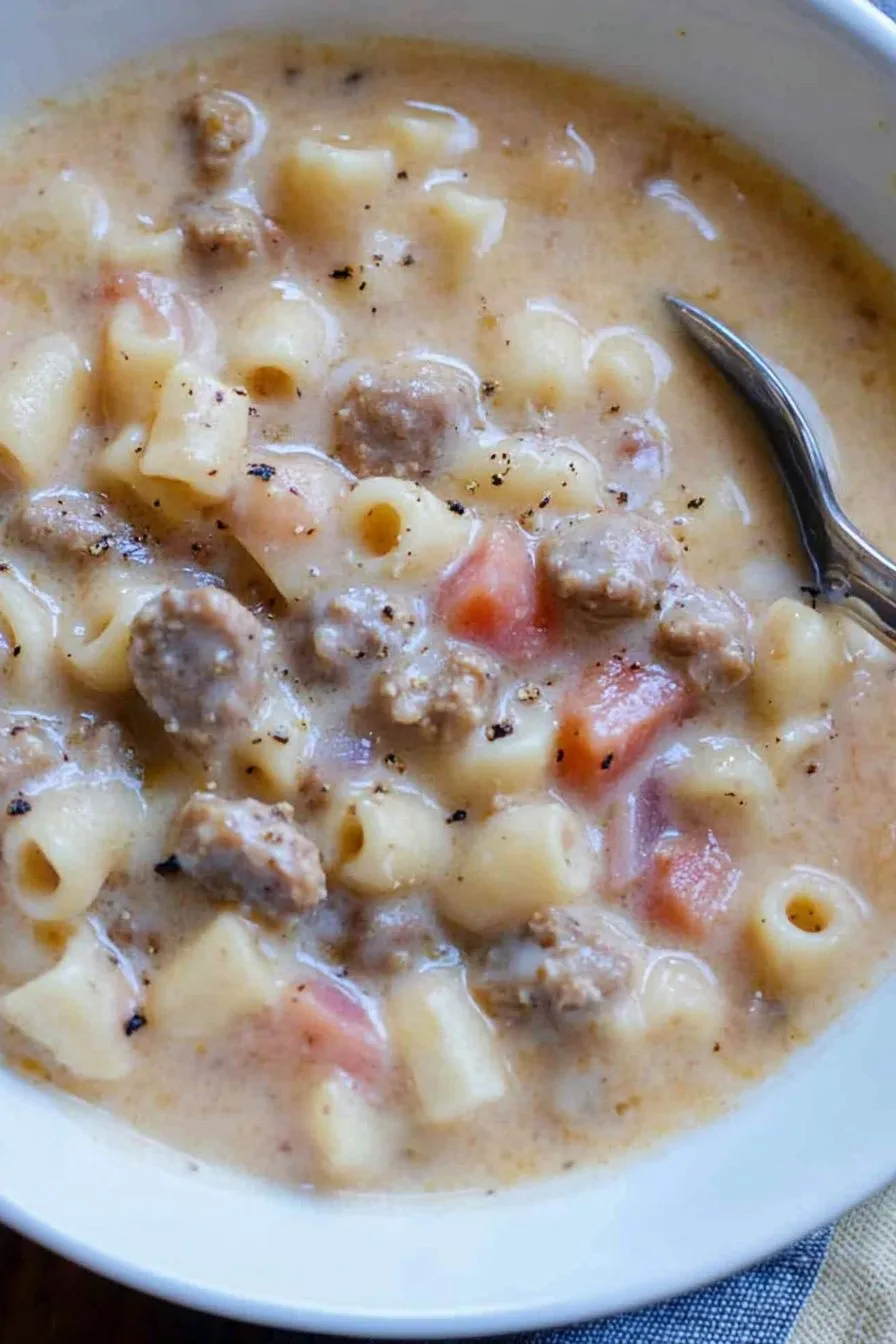 Creamy Parmesan Italian Sausage Soup Recipe