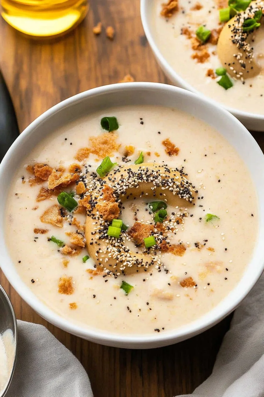 Creamy Everything Bagel Chicken Soup