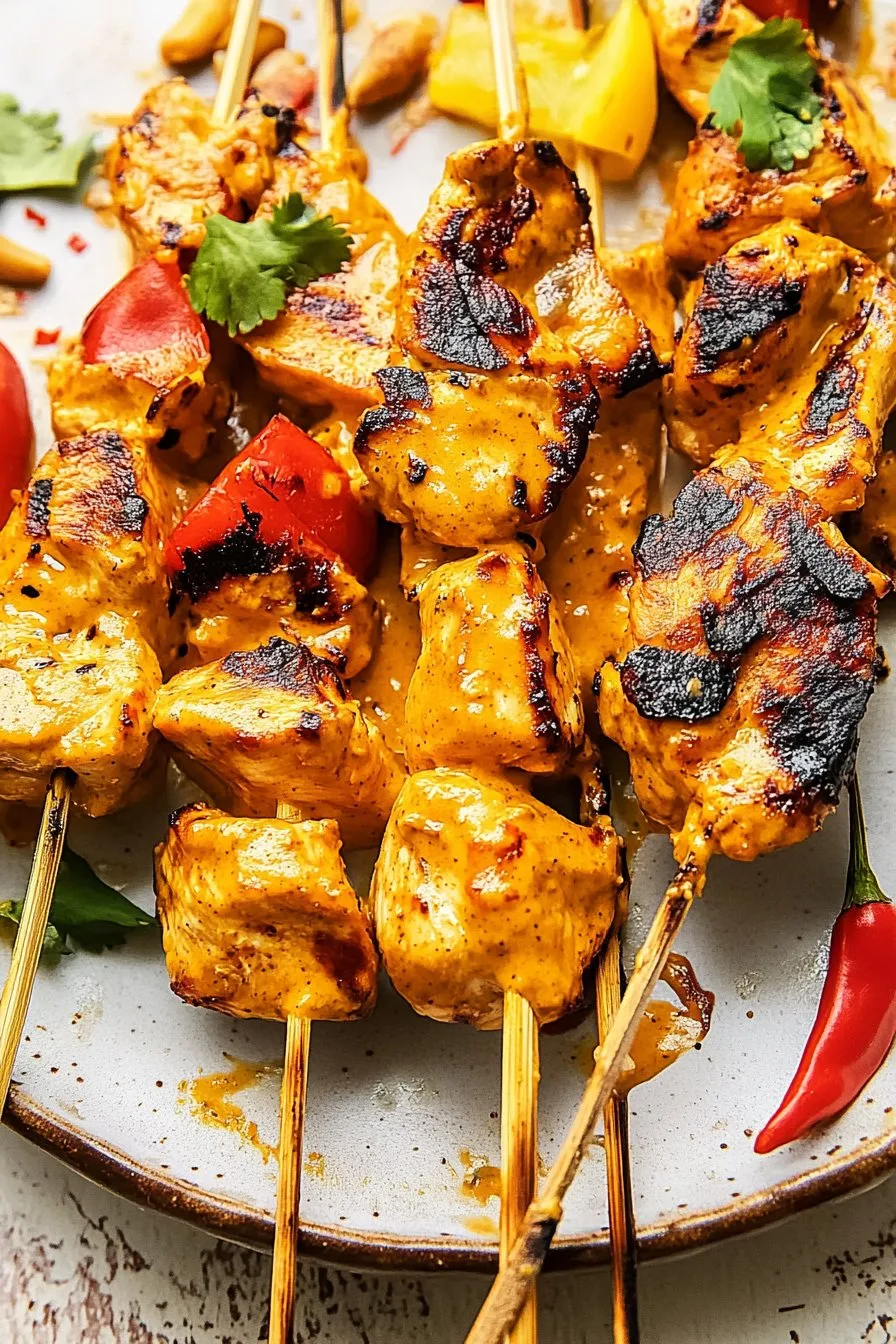 Chicken Satay with an Easy Peanut Sauce