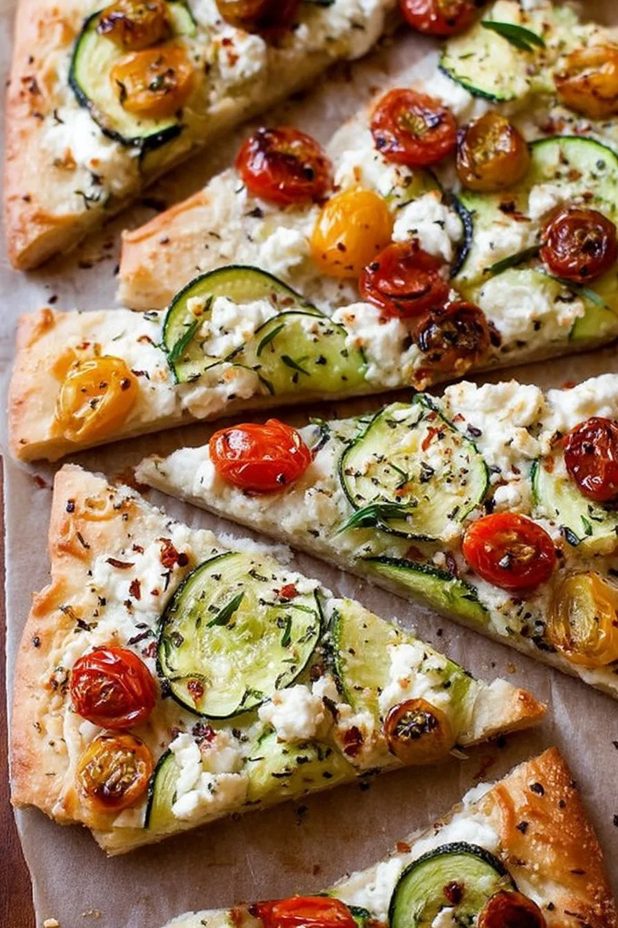 Zucchini & Herbed Ricotta Flatbread