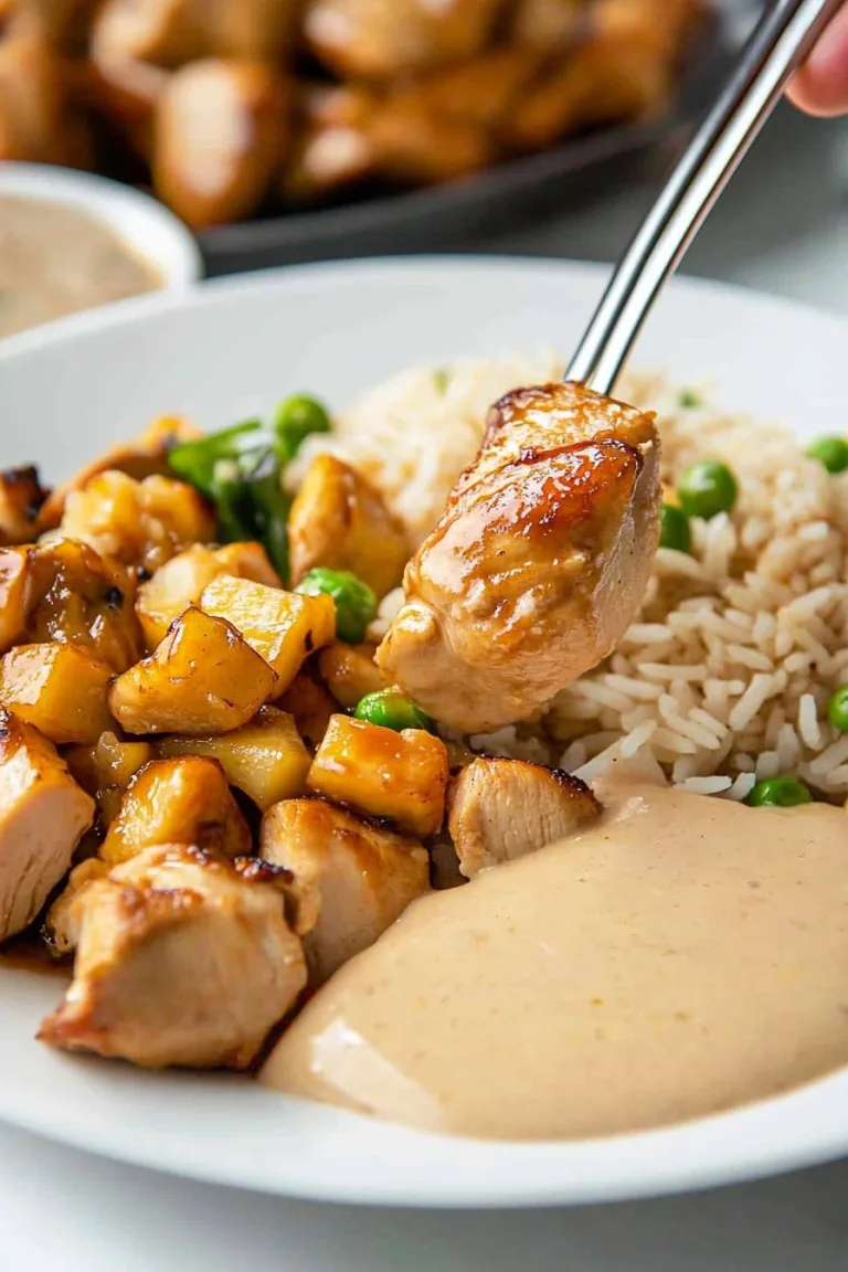 Hibachi Chicken with Fried Rice and Vegetables