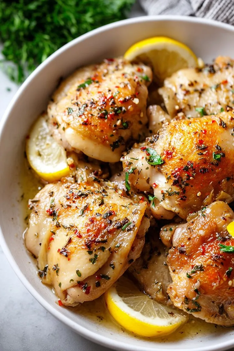 Garlic Lemon Chicken Thighs