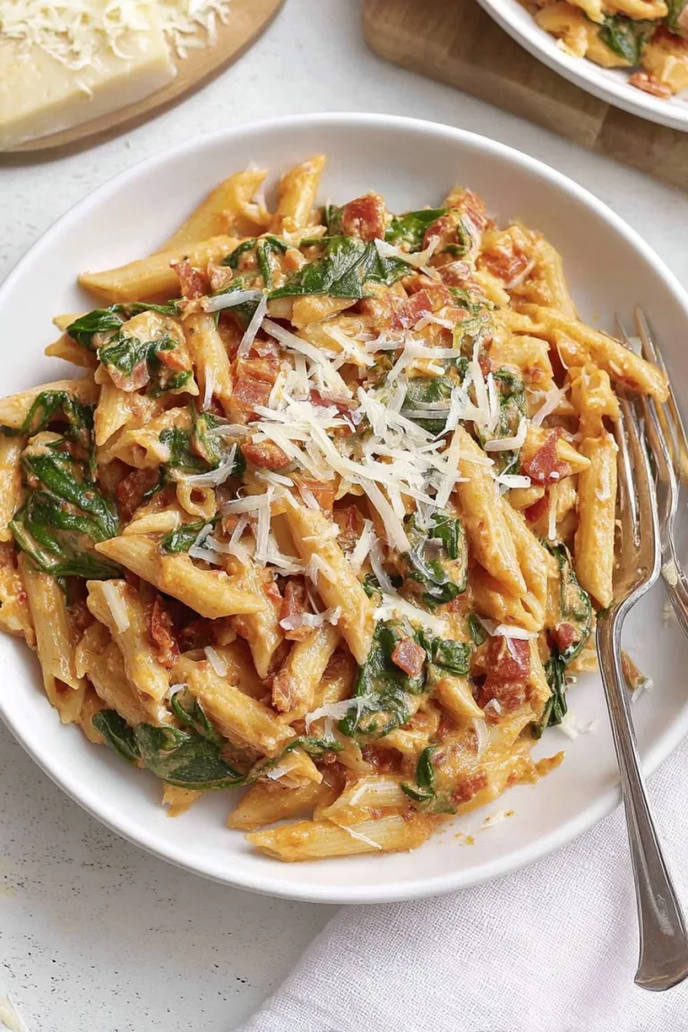 Creamy Tomato and Spinach Pasta