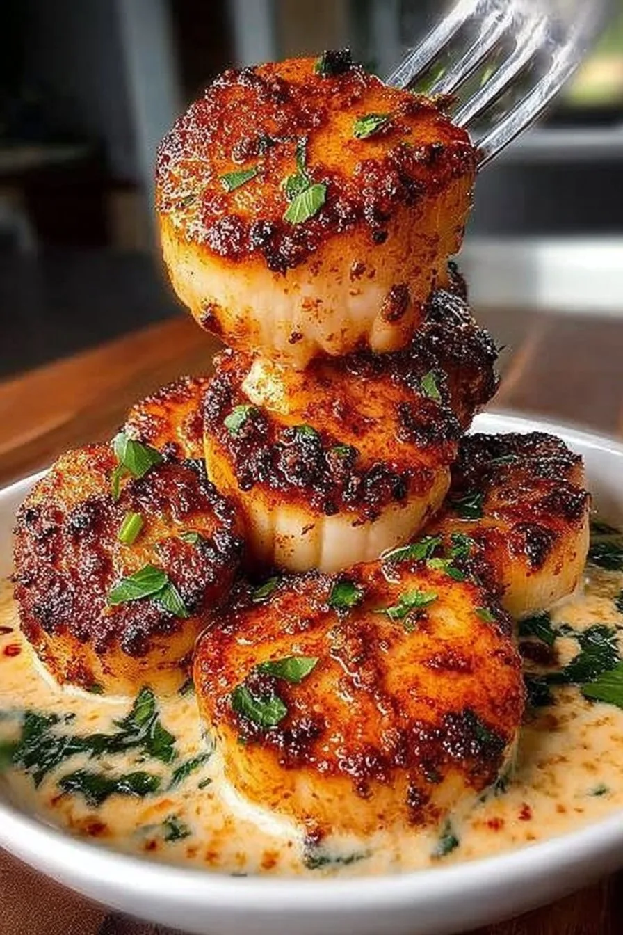 Seared Scallops with Spicy Cajun