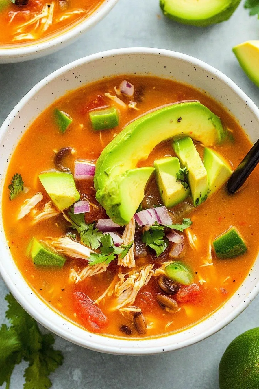 Whole30 Instant Pot Chicken Tortilla-Less Soup (with Slow Cooker Option)