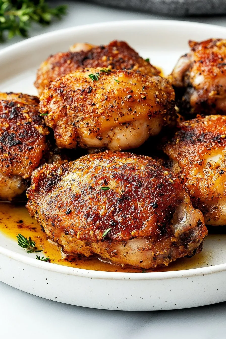 Perfect Crispy Chicken Thighs