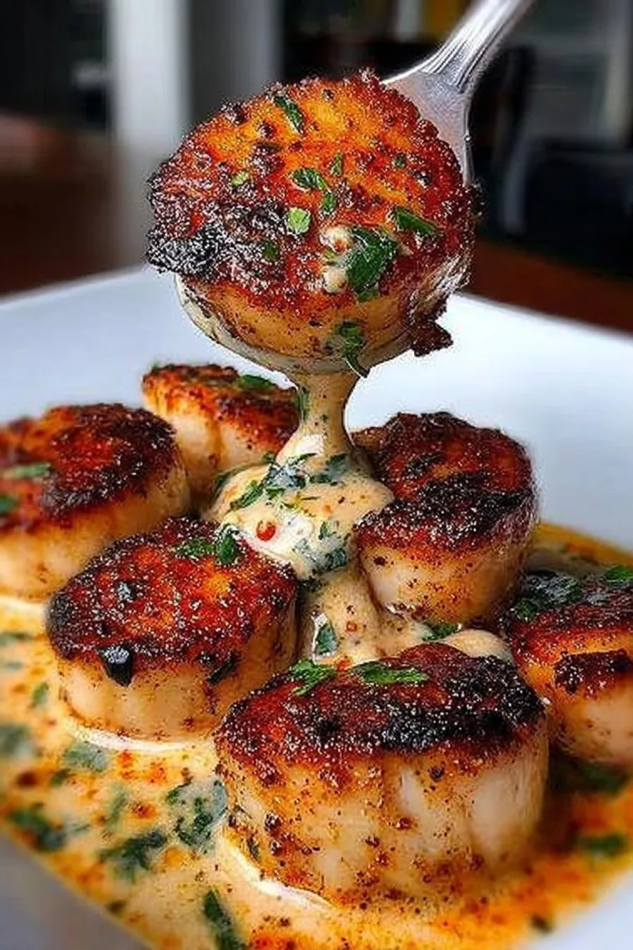 Seared Scallops with Spicy Cajun