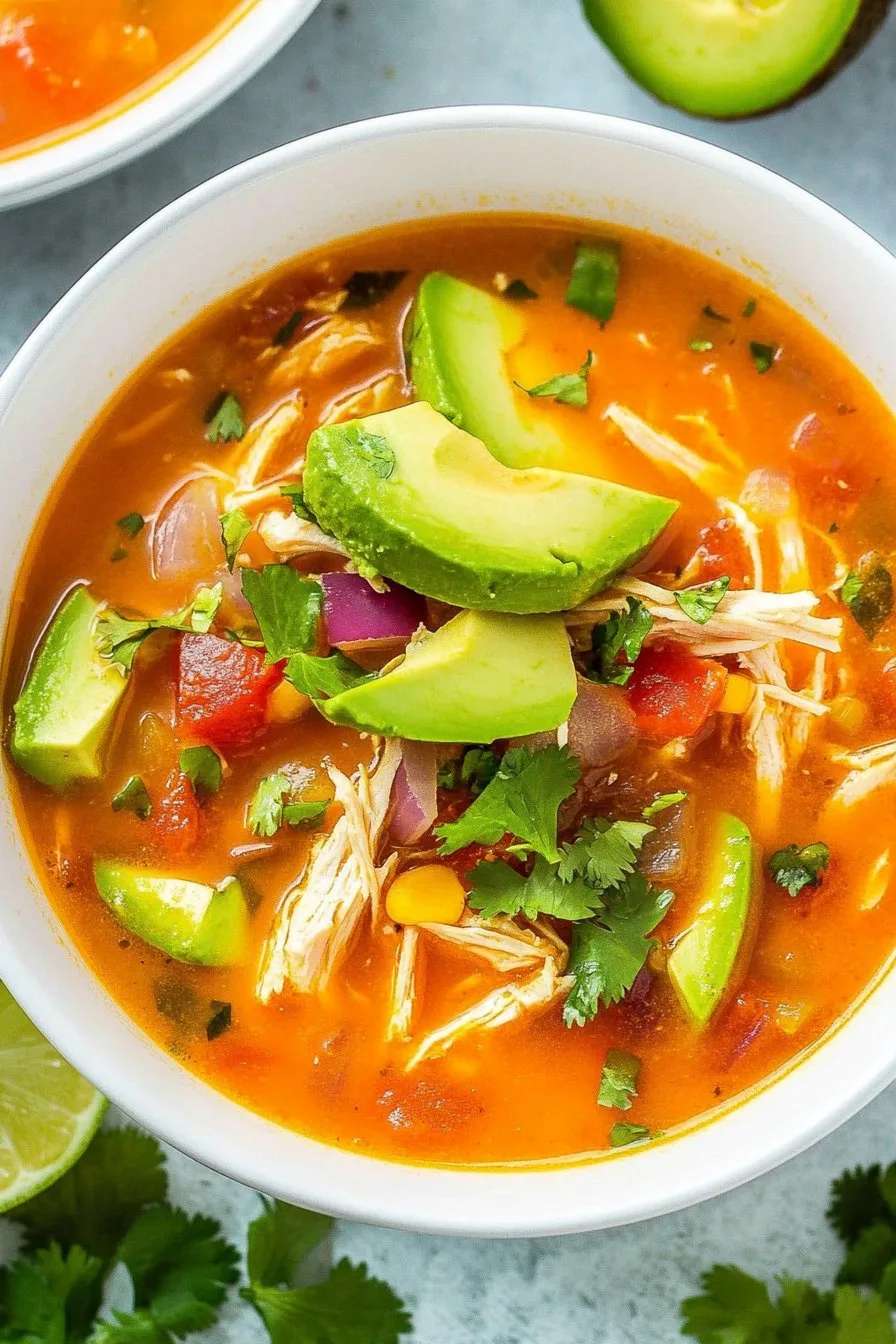 Whole30 Instant Pot Chicken Tortilla-Less Soup (with Slow Cooker Option)