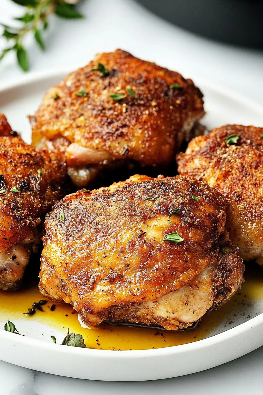Perfect Crispy Chicken Thighs