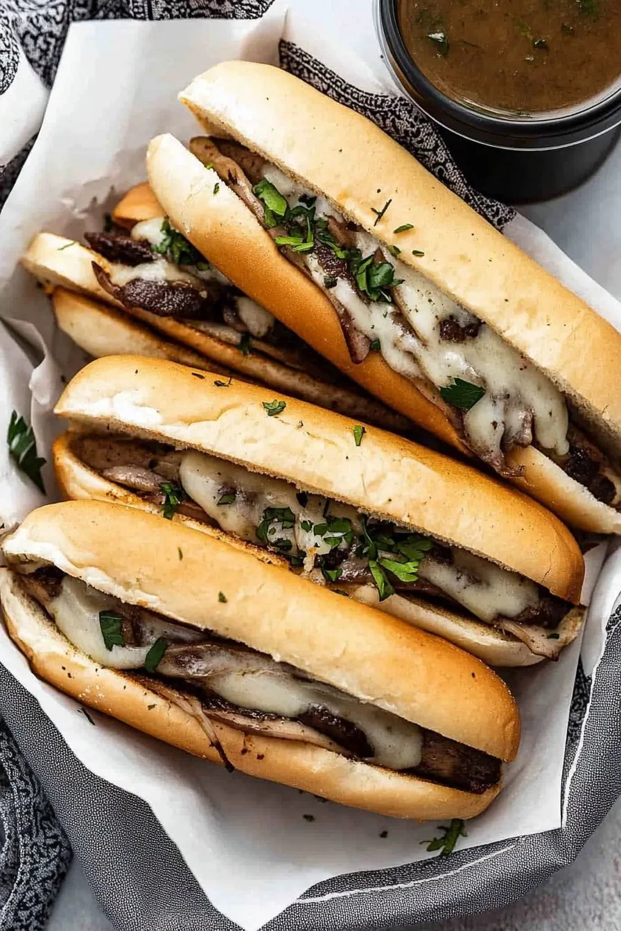 Vegetarian French Dip Sandwiches