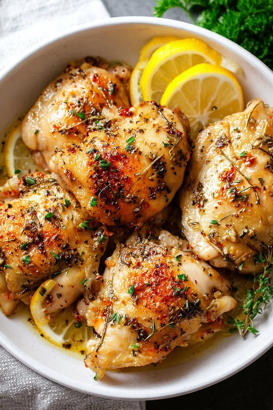 Garlic Lemon Chicken Thighs