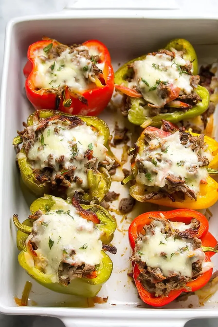 Philly Cheesesteak Stuffed Peppers