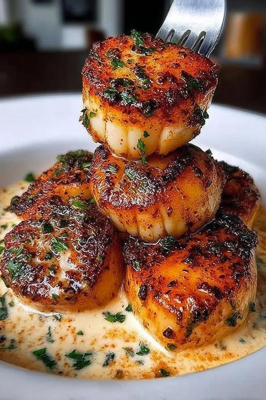 Seared Scallops with Spicy Cajun