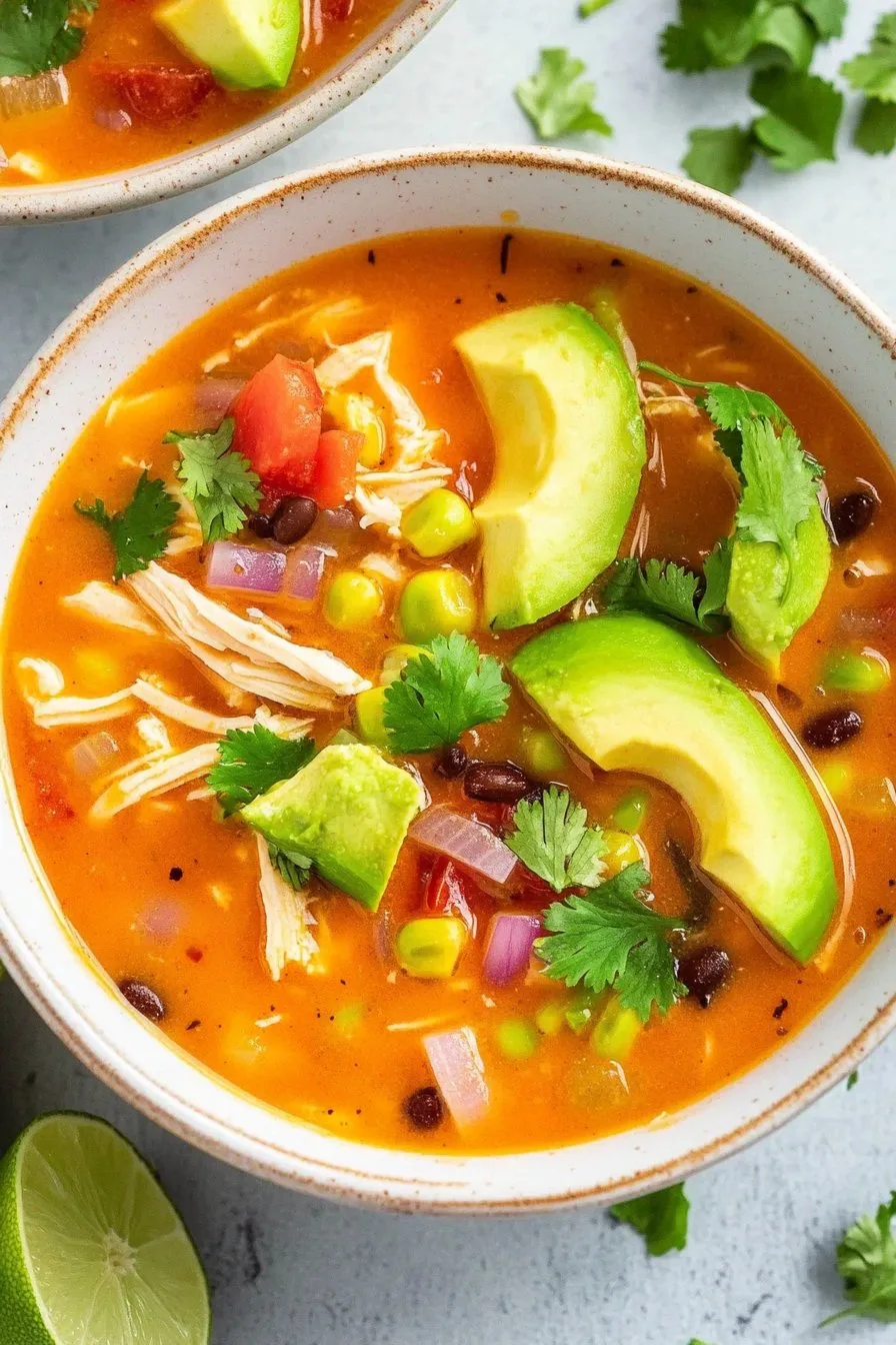 Whole30 Instant Pot Chicken Tortilla-Less Soup (with Slow Cooker Option)