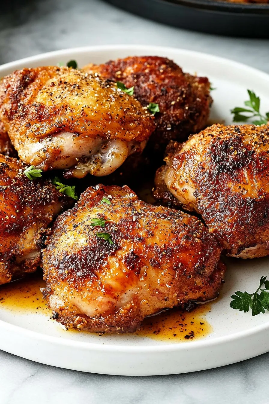Perfect Crispy Chicken Thighs