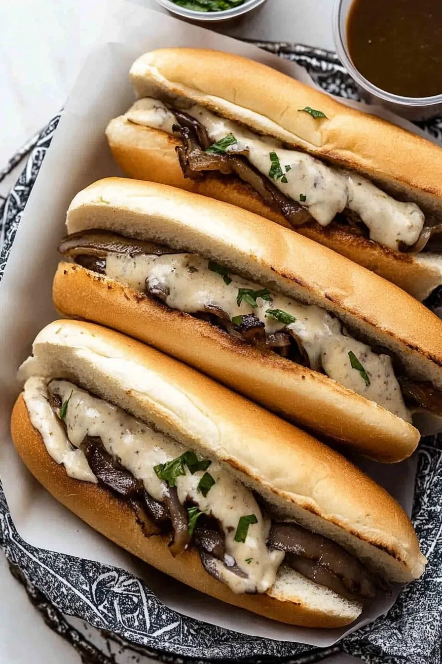 Vegetarian French Dip Sandwiches