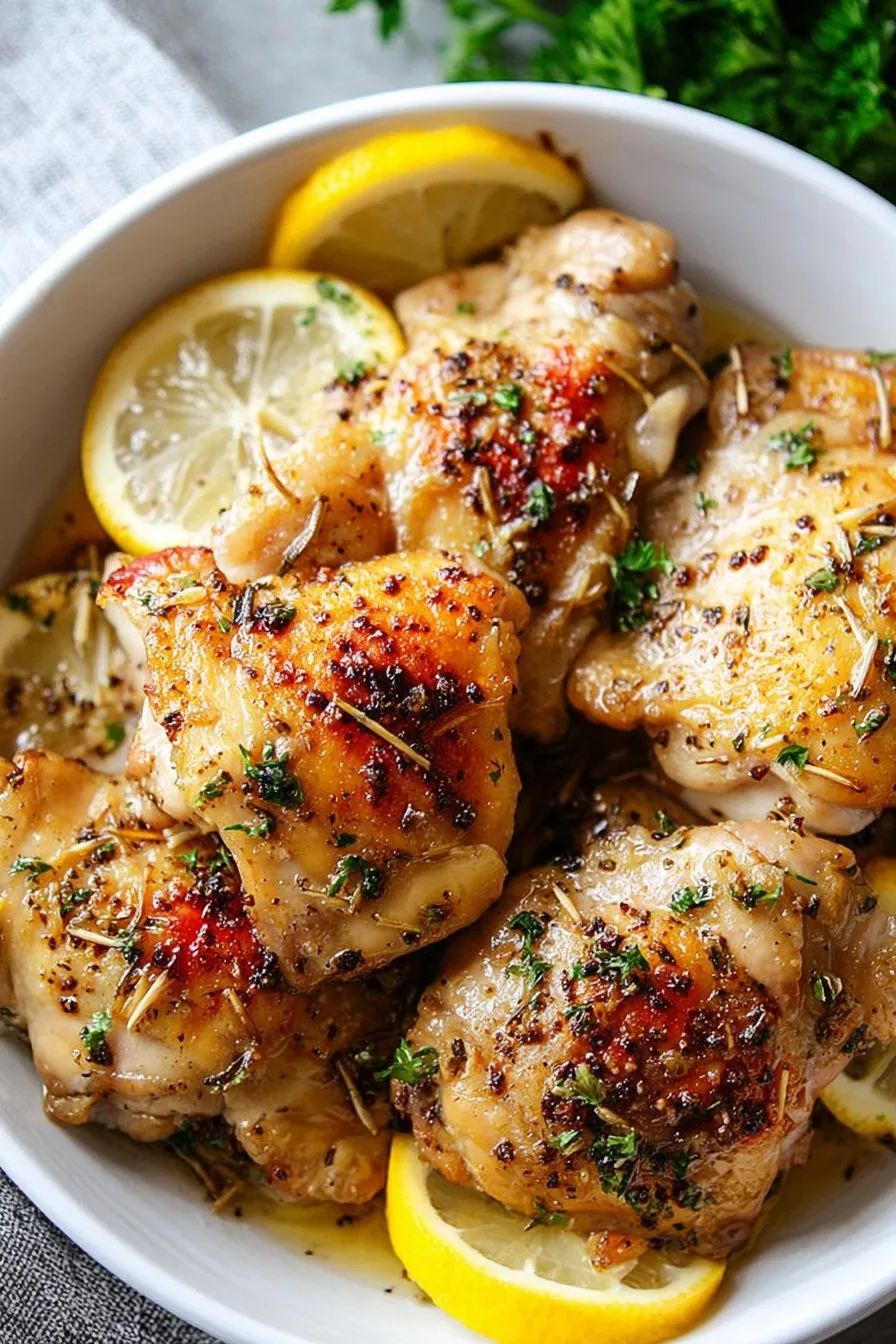 Garlic Lemon Chicken Thighs