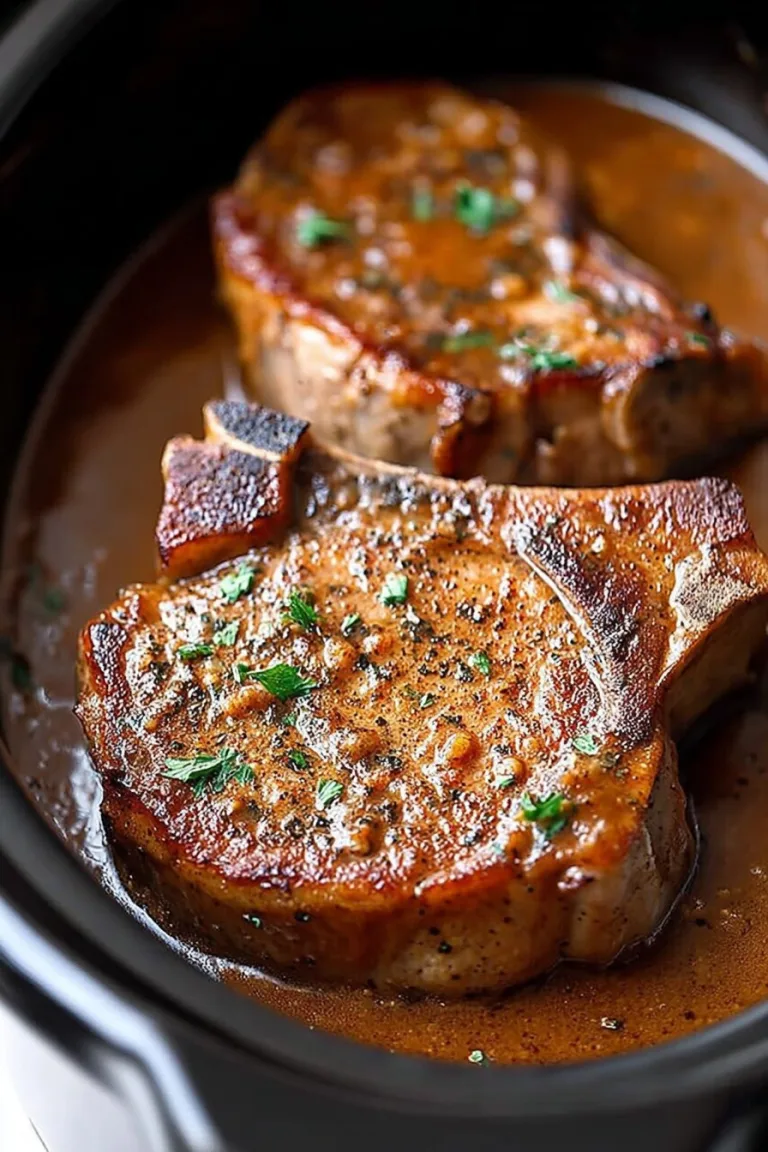 3-ingredient Slow Cooker Pork Chop