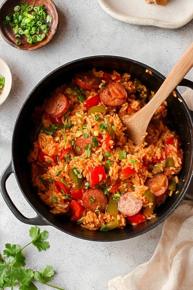 One Pot Cajun Sausage and Rice