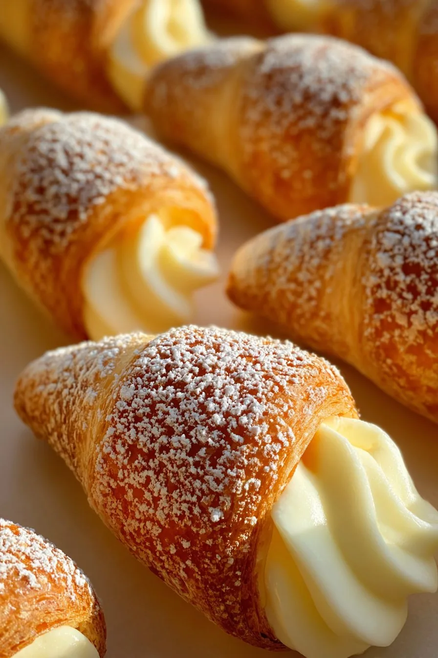 Crispy Vanilla Cream Cones