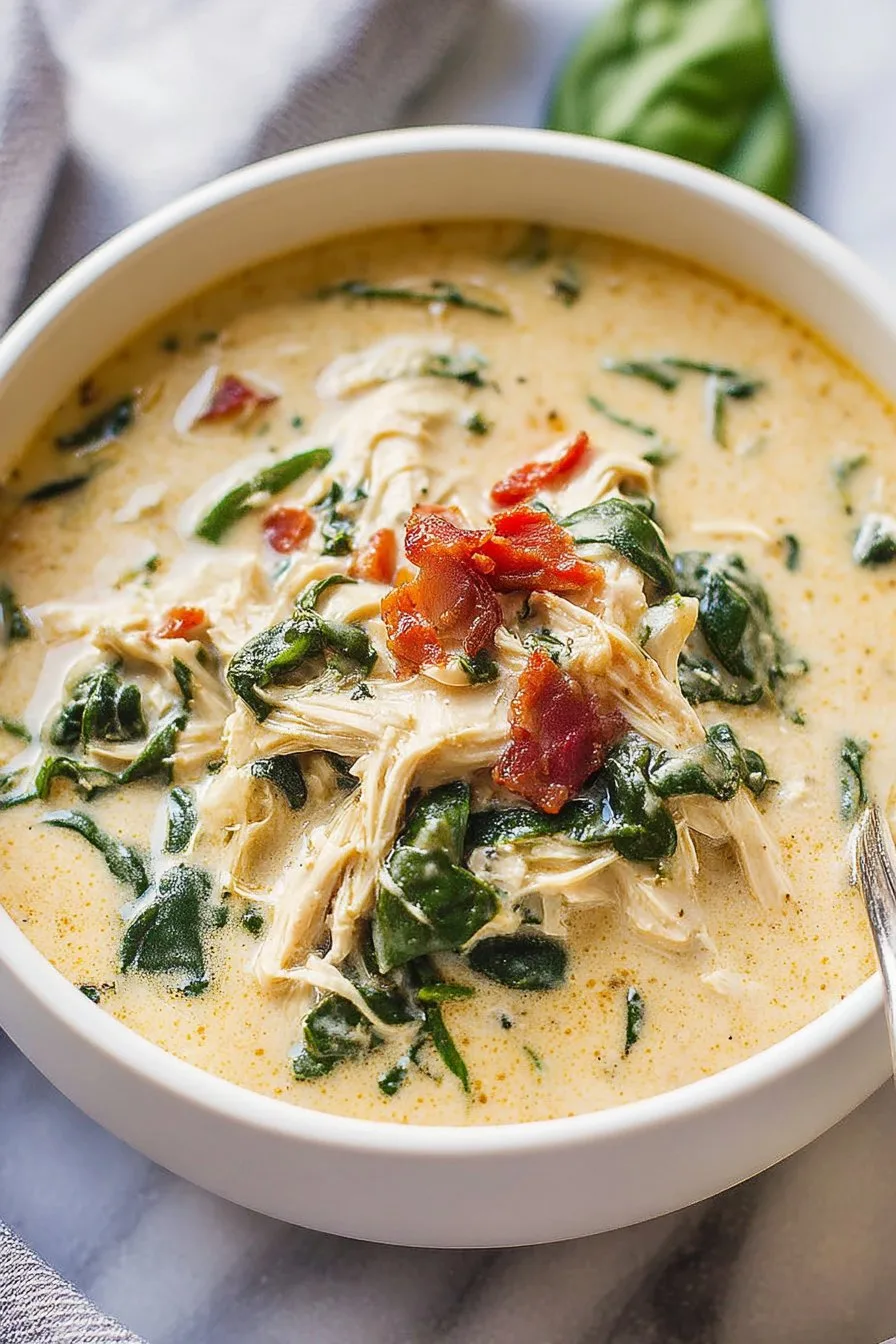 Instant Pot Crack Chicken Spinach Soup