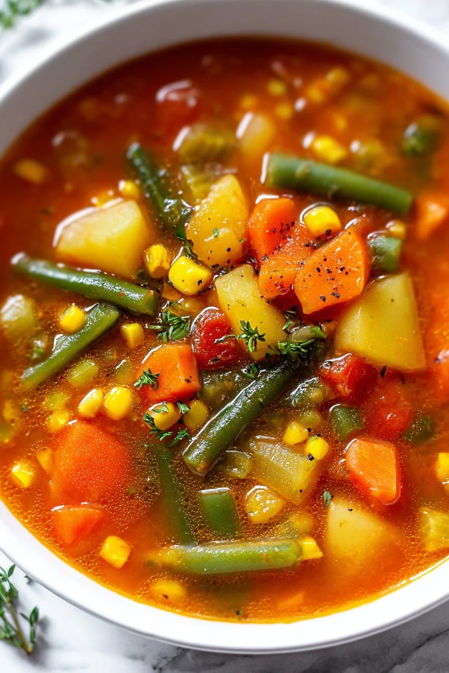 Slow Cooker Vegetable Soup