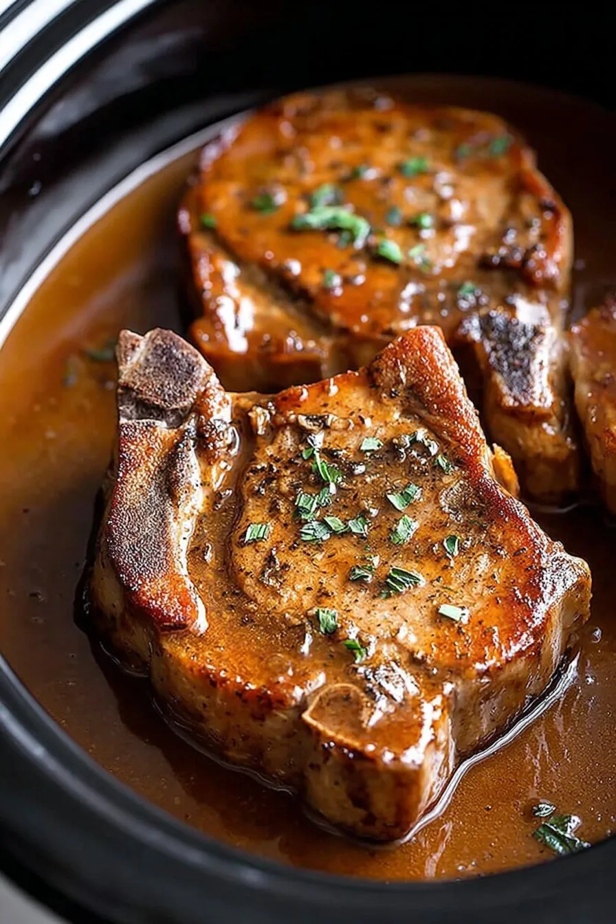 3-ingredient Slow Cooker Pork Chop