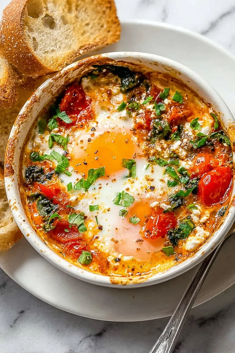 Baked Feta Eggs Recipe