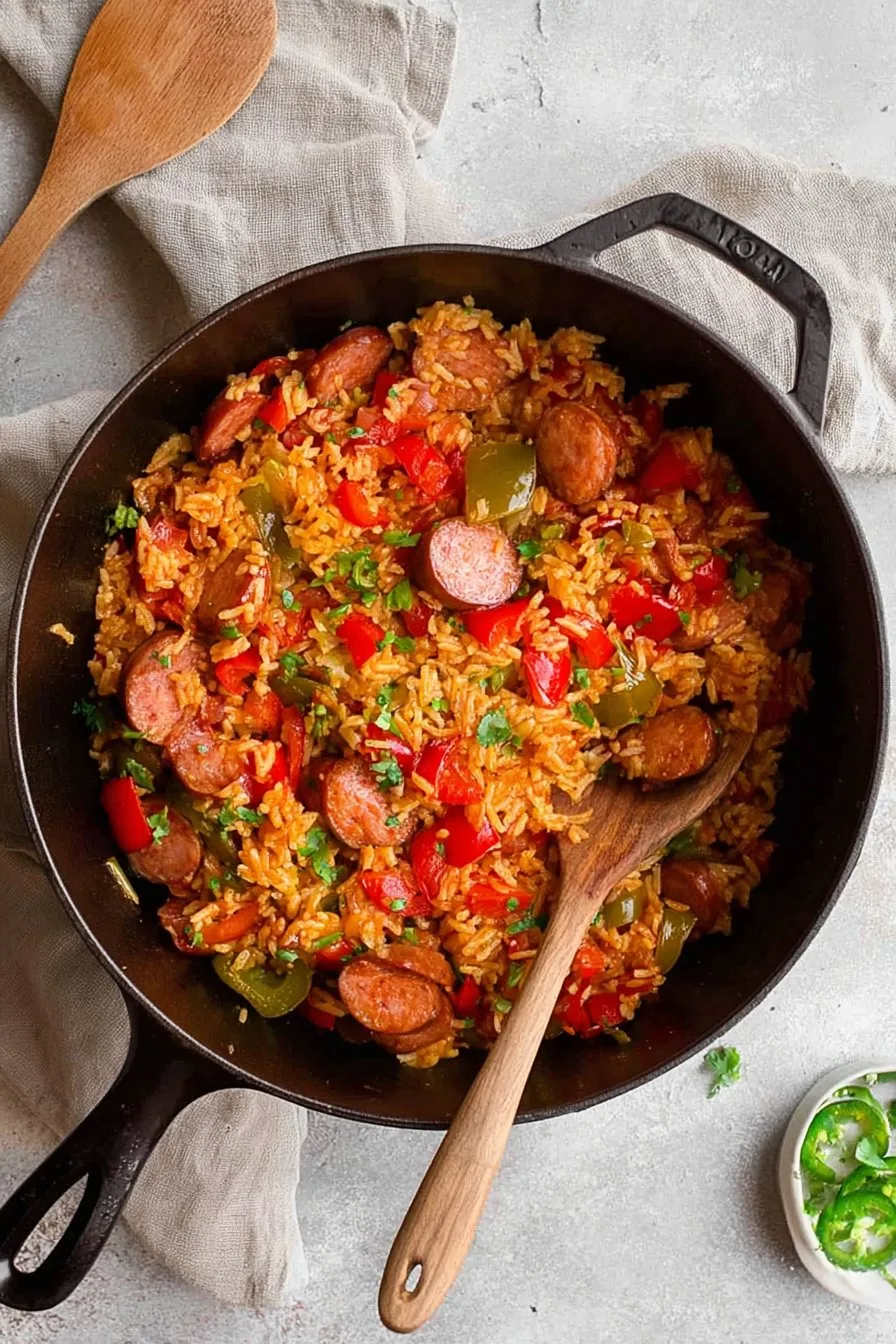 One Pot Cajun Sausage and Rice