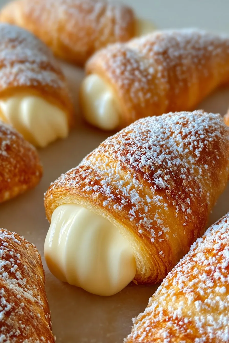 Crispy Vanilla Cream Cones