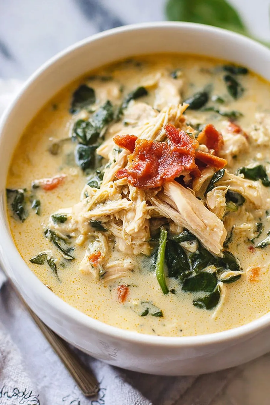 Instant Pot Crack Chicken Spinach Soup
