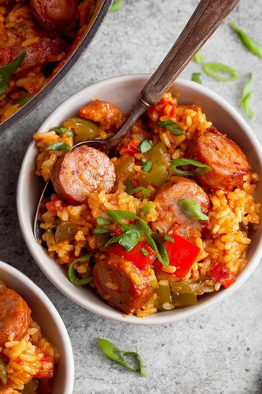 One Pot Cajun Sausage and Rice