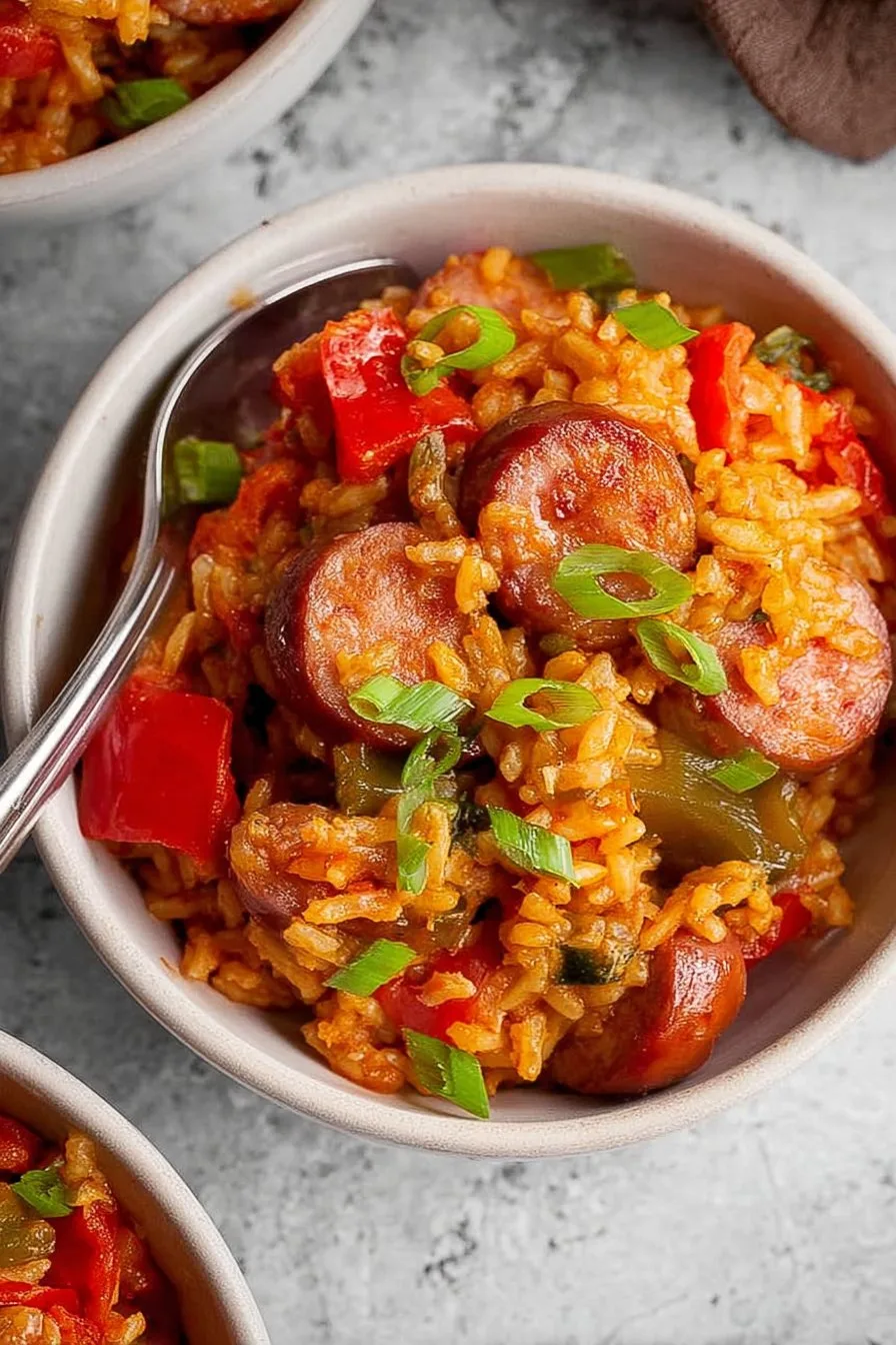 One Pot Cajun Sausage and Rice