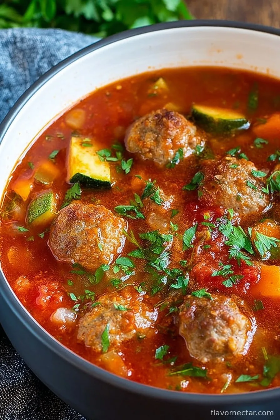 Albondigas Soup (Mexican Meatball Soup)