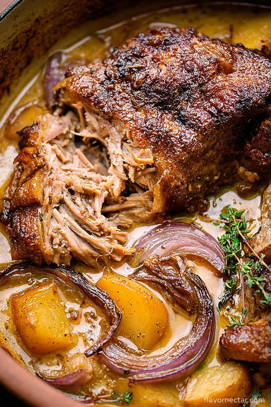Apple Cider Braised Pork Shoulder