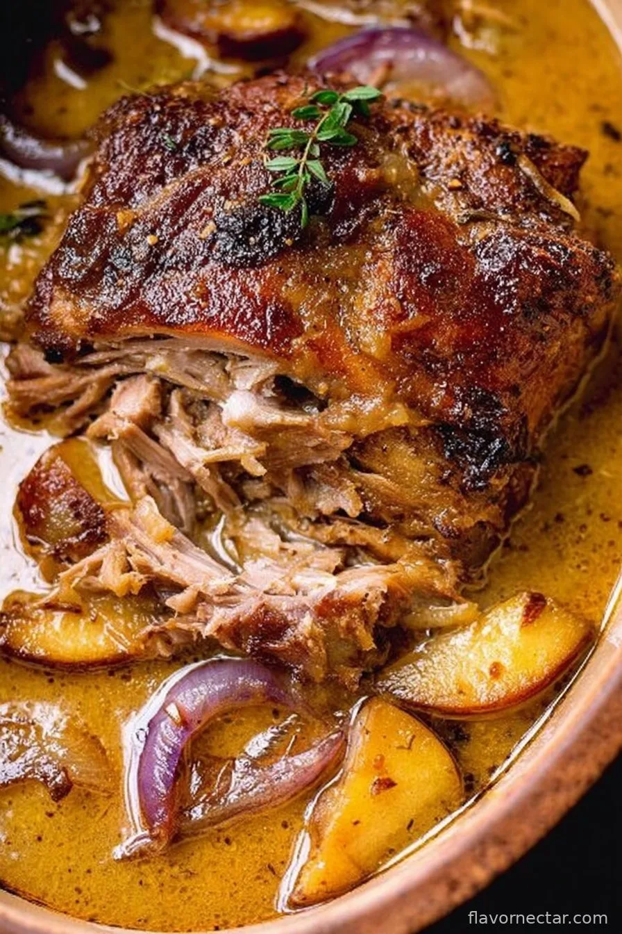 Apple Cider Braised Pork Shoulder