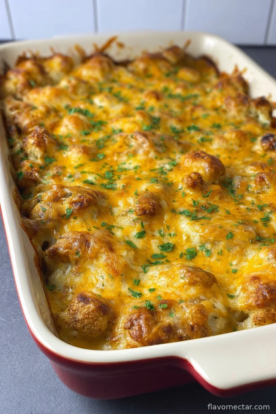 Cheesy Chicken Cauliflower Bake Recipe