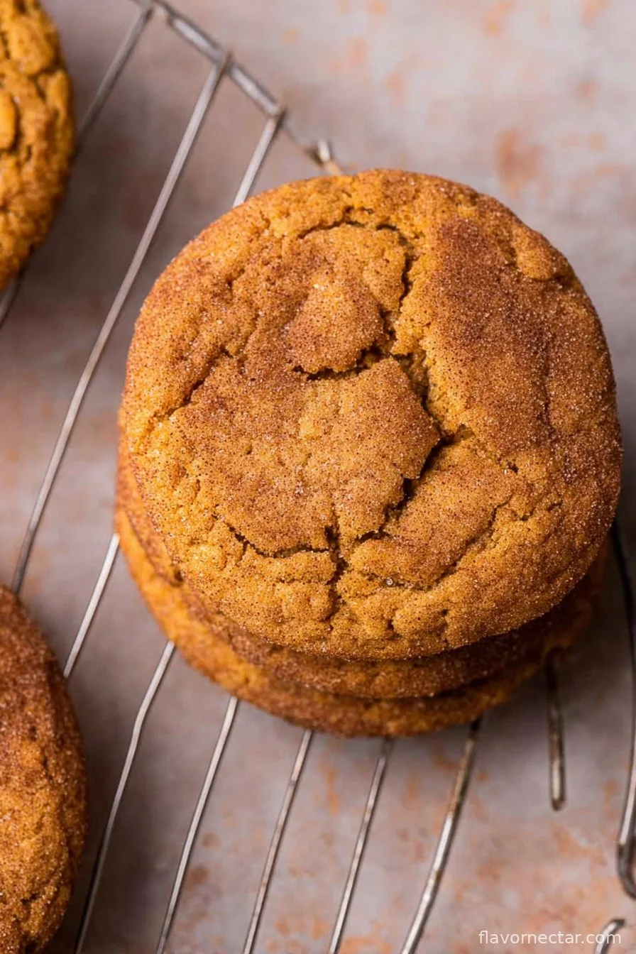 Chewy Pumpkin Snickerdoodle Cookies