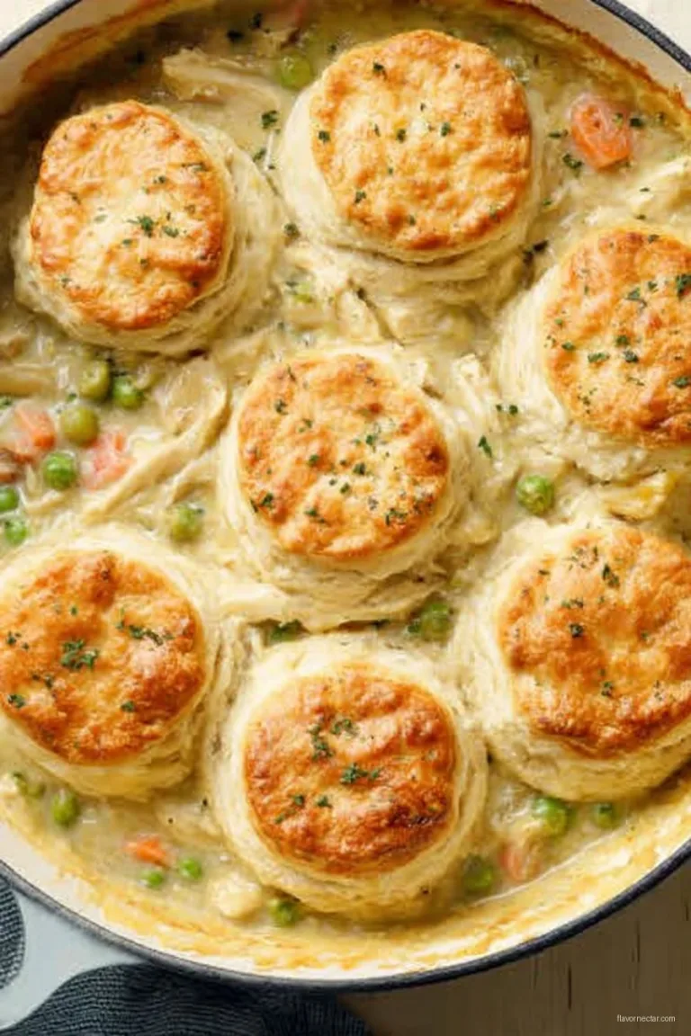Chicken Pot Pie with Biscuits