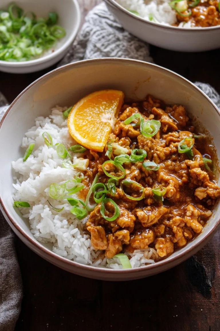 Ground Chicken in Orange Sauce