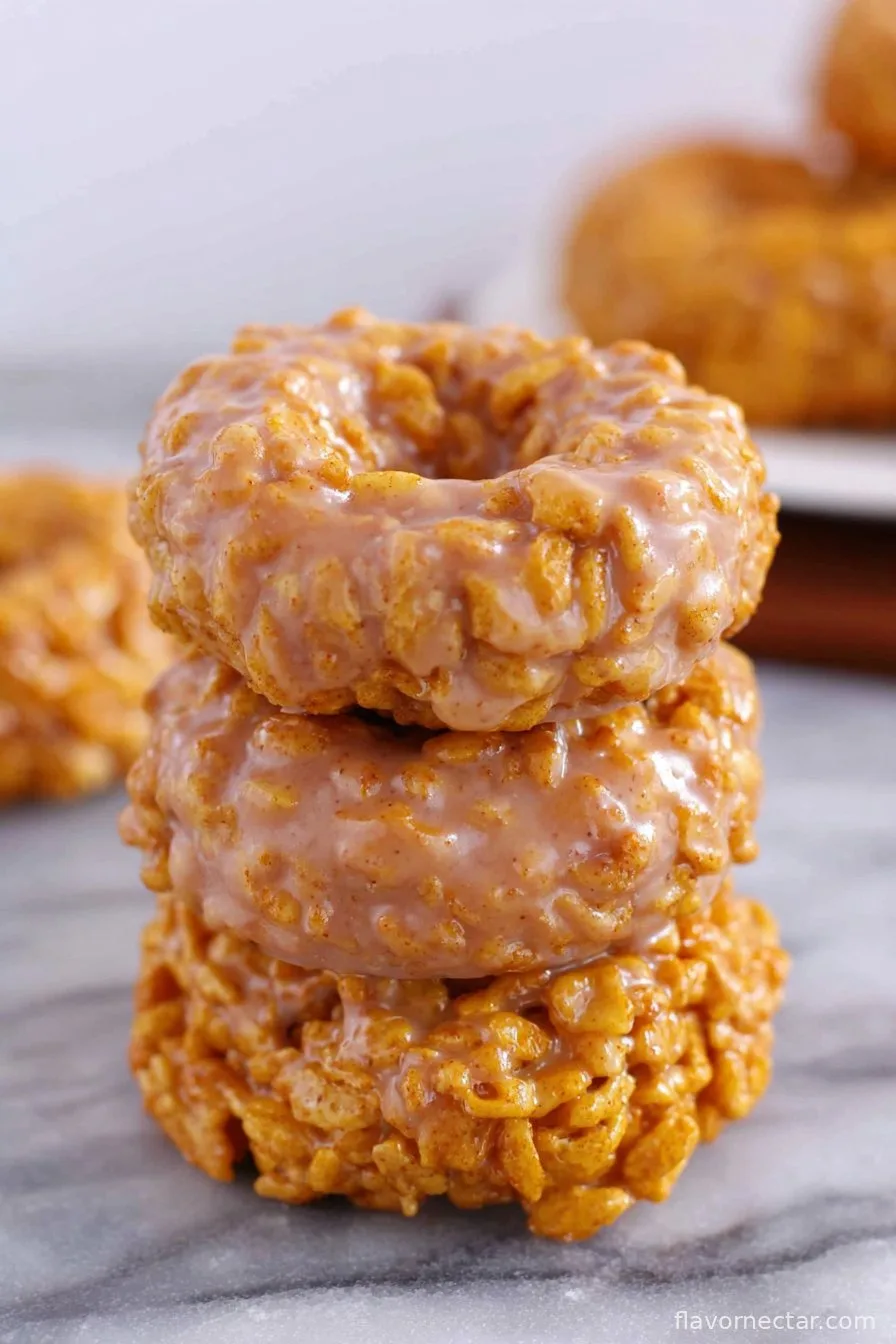 Pumpkin Rice Krispie Donuts