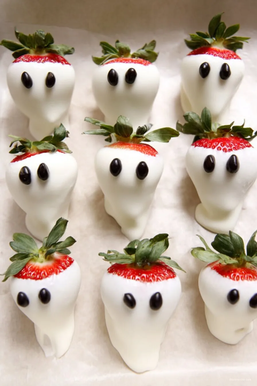 Quick & Creepy Ghost Strawberries