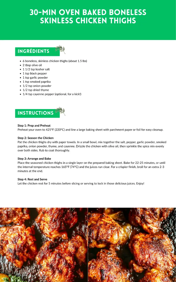 10 easy recipes book page 1 content