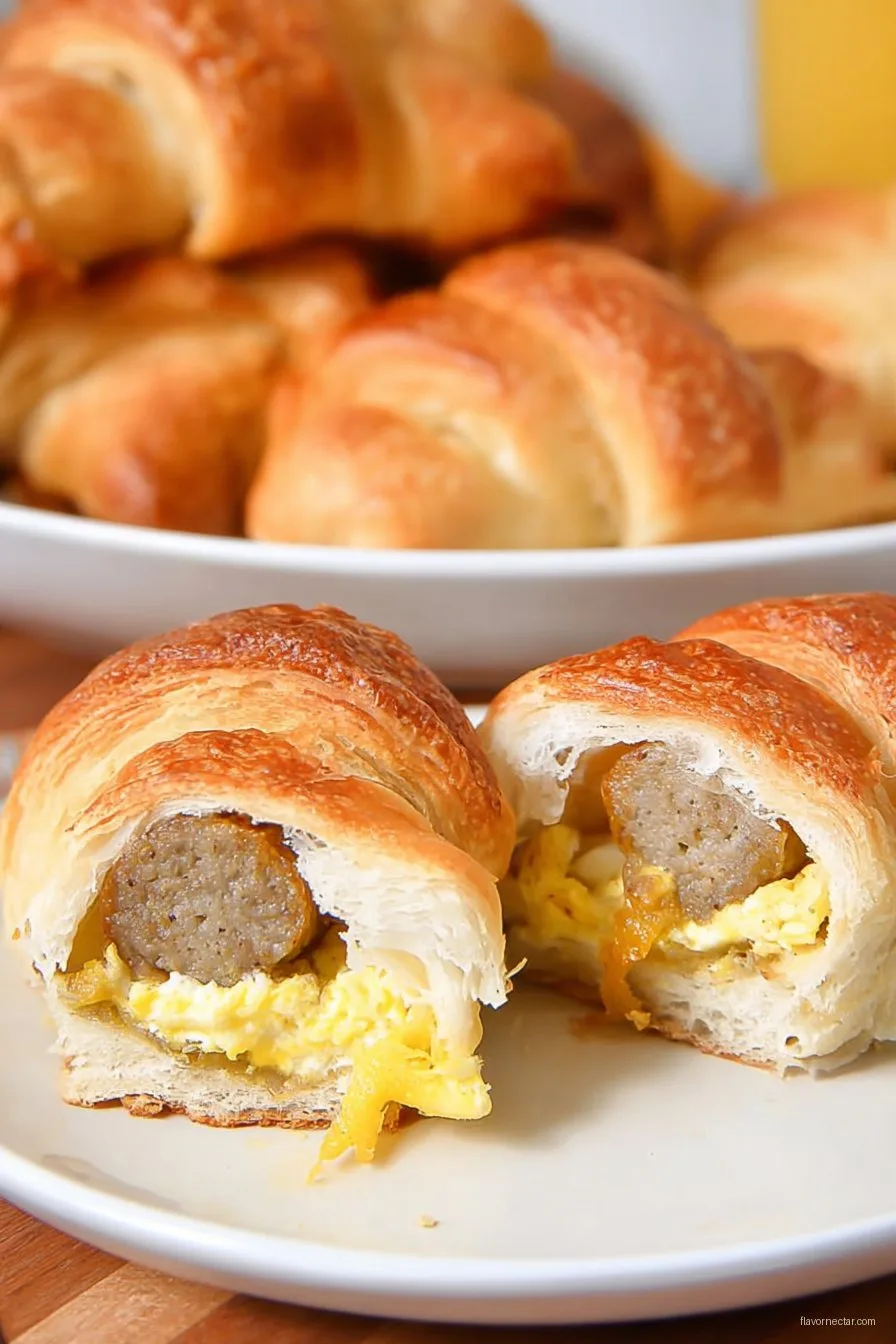Breakfast Rolls with Turkey Sausage Egg and Cheese