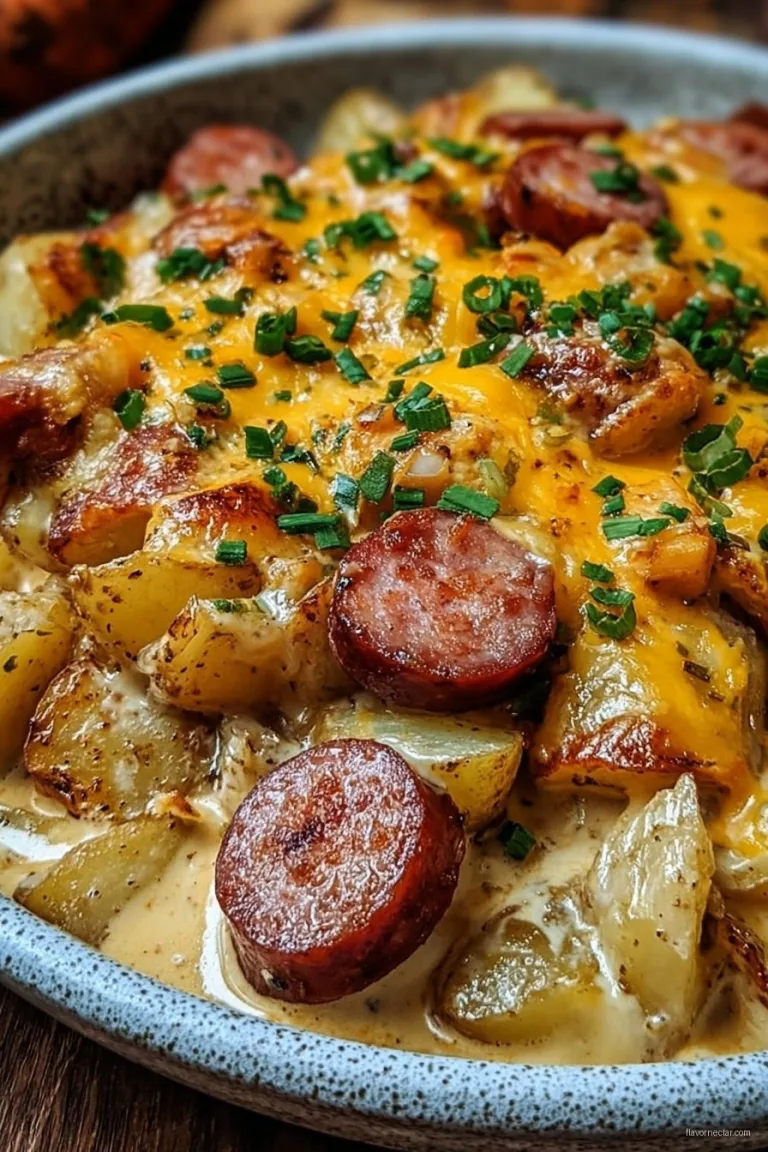 Cheesy Ranch Potatoes and Smoked Sausage