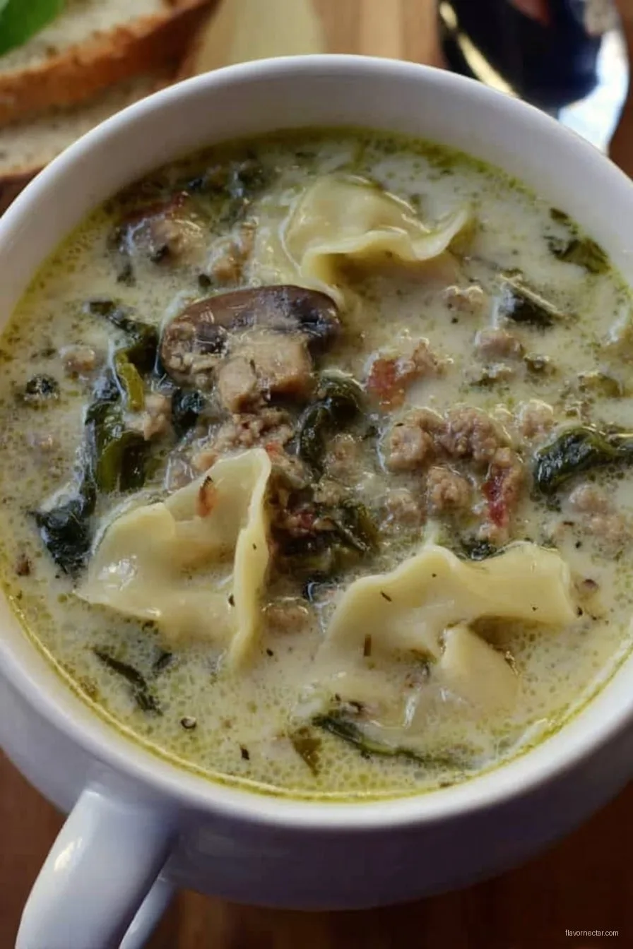 Creamy Alfredo Lasagna Soup