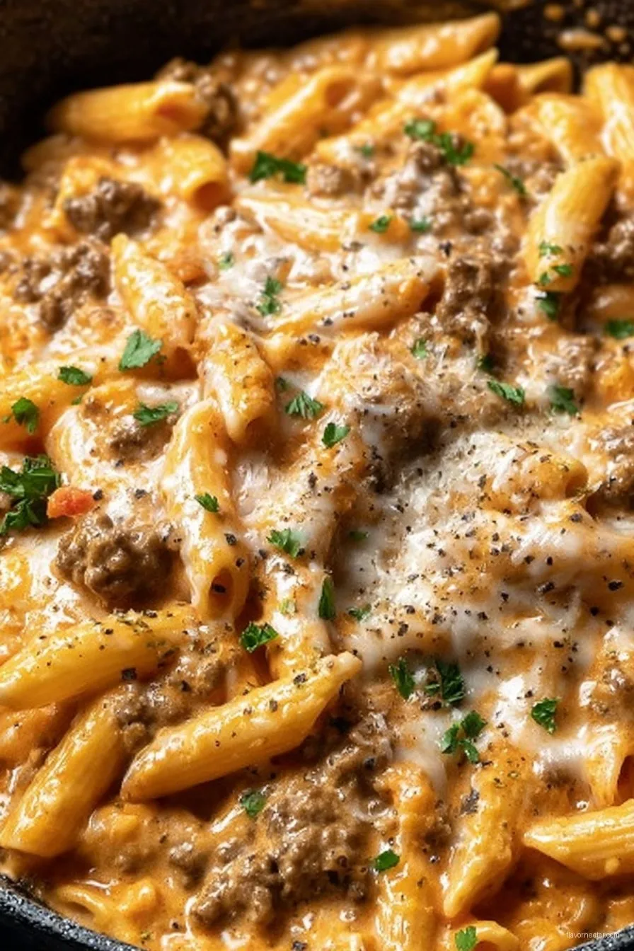 High Protein Creamy Beef Pasta Recipe